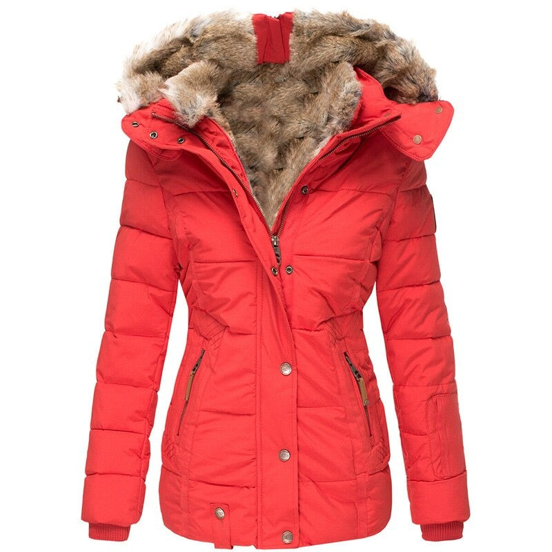 Vanesa® | Warm winter jacket with removable fur collar