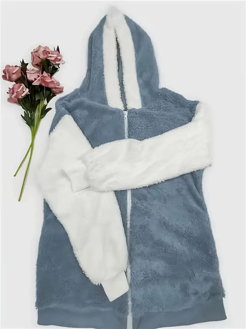 Yessica® | Women's plush hooded cardigan