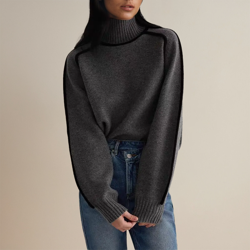 Yasmina® | Soft knit cashmere turtleneck sweater