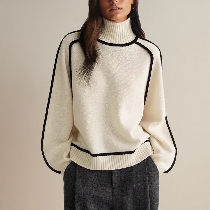 Yasmina® | Soft knit cashmere turtleneck sweater