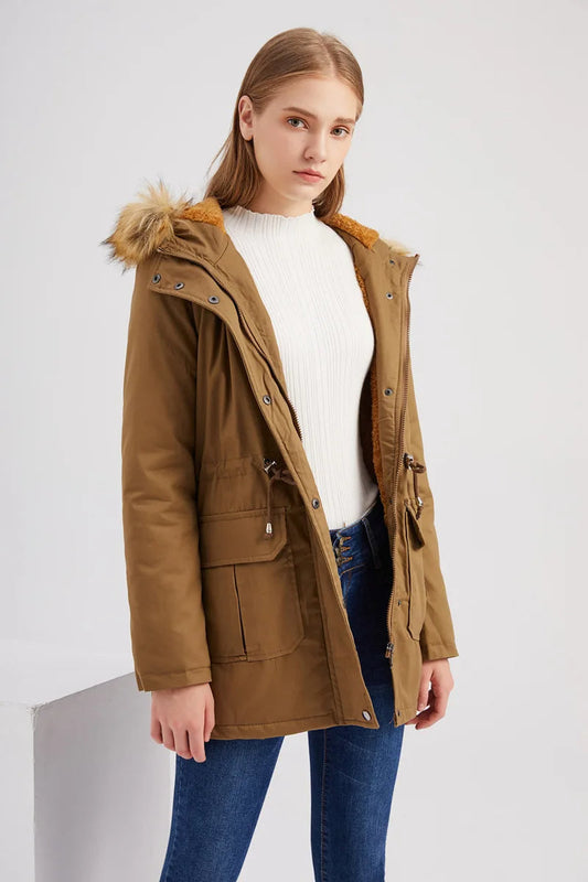 Anemone® | Women's winter parka with faux fur hood