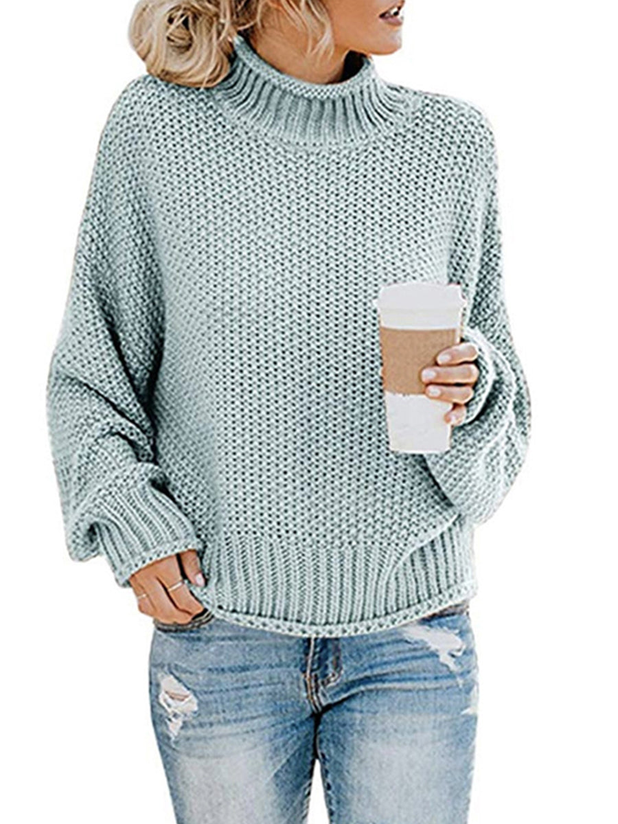 Agnes® | Pullover with a turtleneck and dropped shoulders