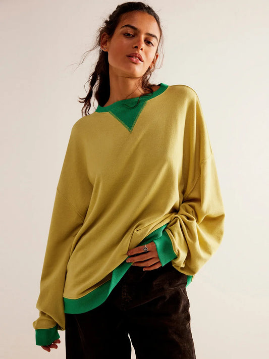 Addison® | Colorful sweatshirt with casual lantern sleeves