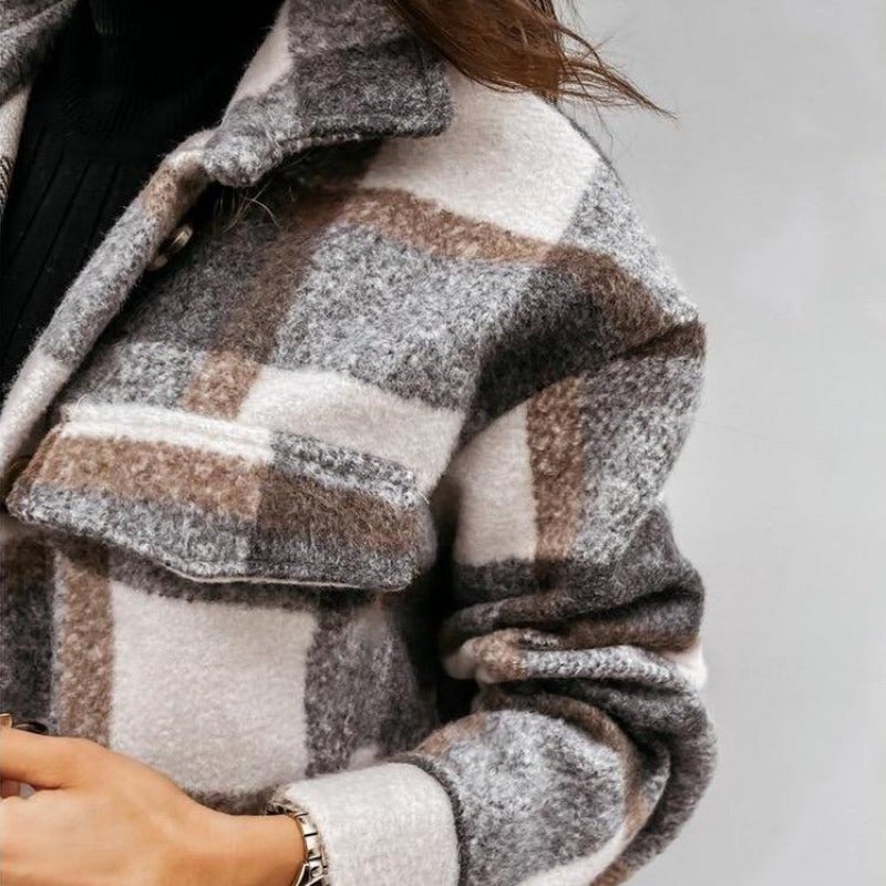 Althea® | Longer checked coat