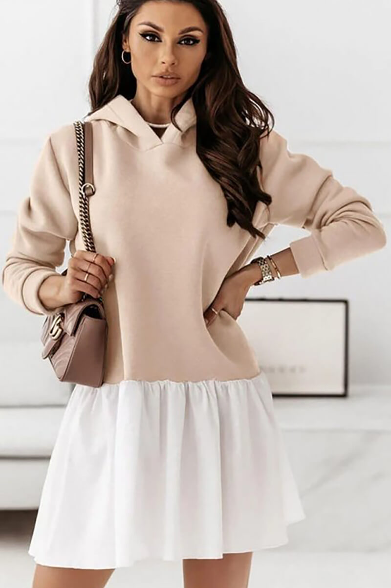 Zaida® | Long sleeve pleated sweatshirt dress from Meline