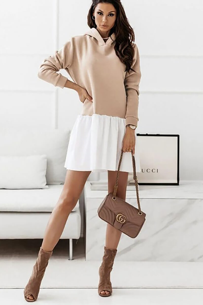 Zaida® | Long sleeve pleated sweatshirt dress from Meline