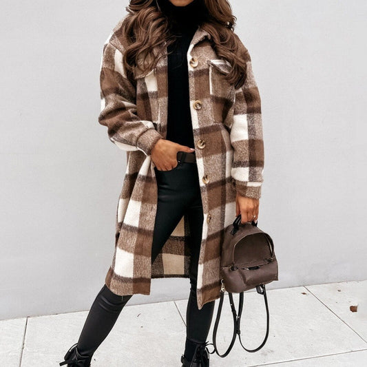 Althea® | Longer checked coat